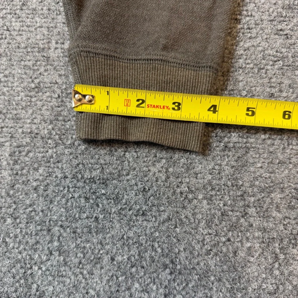 Vuori Mens Large Brown Textured Crewneck Sweatshirt Pocket Zip Stash V218